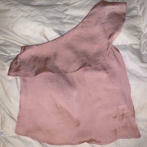 Silky one arm pink top - Picture 2 of 3